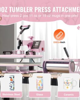 VEVOR Heat Press Machine 12x15 In 5 In 1 With 30oz Tumbler Press T-Shirts