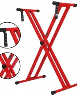 5 Core Keyboard Stand Dual X Shape Adjustable Foldable Portable Key Board Stands W Locking Strap