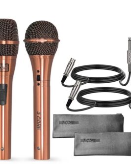 5Core Couple Karaoke Microphone Pair Handheld Dynamic XLR Mic For Him & Her Clear Sound Stylish Look