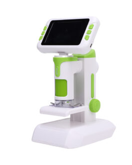Kids Microscope 1600X Digital Microscope With 4 Inch 1080P Screen Handheld Portable Microscope For Children Educational Science Kit With Slides