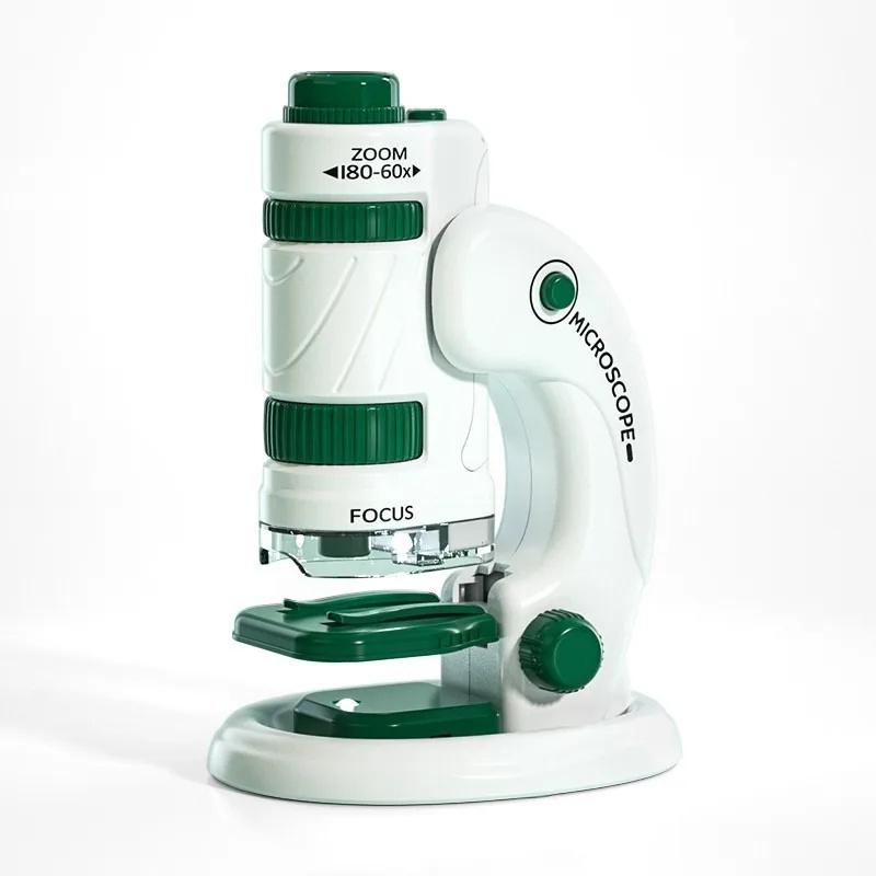 Kid Science Experiment Pocket Microscope Toy Kit 60-120x Educational Mini Handheld Microscope With Light Children Toys Gift - Image 10